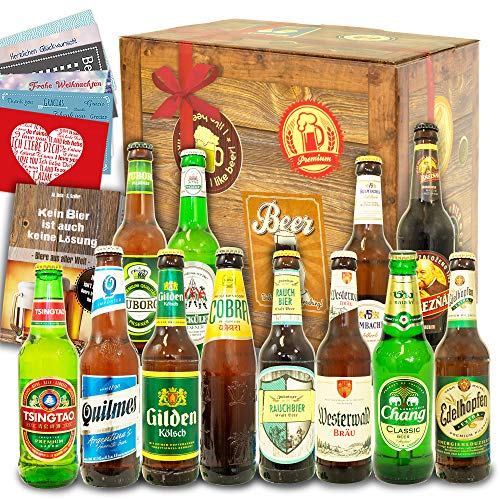 Bier Geschenkbox / 12x Bier aus der Welt & Deutschland/Geburtstagsset mit Bier von monatsgeschenke.de