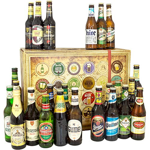 Biere der Welt und Deutschland / 24er Bierpaket/Geschenkset Geburtstag von monatsgeschenke.de