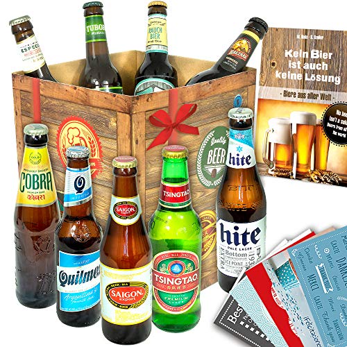 "Beste Biere Der Welt" Entdecken Plus Geschenkkarton und -Karten Bierpaket, MEHRWEG (9 x 0.33 l) von monatsgeschenke.de