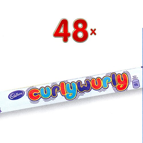 Cadbury CurlyWurly 48 x 26g Packung (Karamellcreme umhüllt von Vollmilchschokolade) von Mondelez
