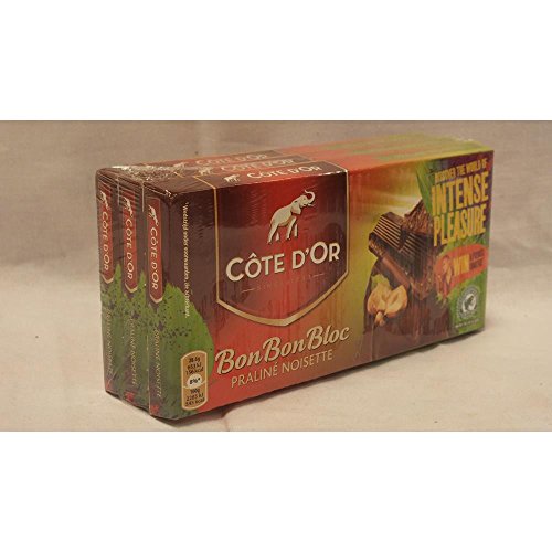 Côte d'Or BonBon Schokolade Praline Noisette 3 x 200g (Pralinen Haselnuss-Füllung) von Mondelez