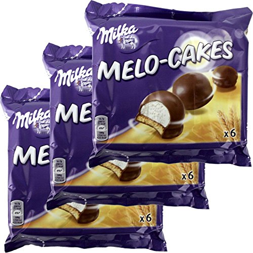 Milka Melo-Cakes 3 Packungen á 6 Stck. (Schaumzucker & Keks) von Mondelez