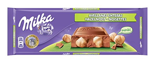 Milka Schokoladen-Tafel ganze Haselnüsse, 300g von Milka