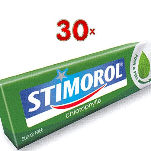 Stimorol Chlorophylle Single 30 x 14g Packung (Kaugummi Chlorophyll) von Mondelez