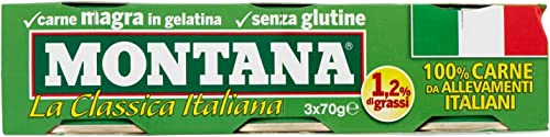 9x Montana carne classica Rindfleisch in Aspik dose 70g 100% Italienisch Fleisch von montana