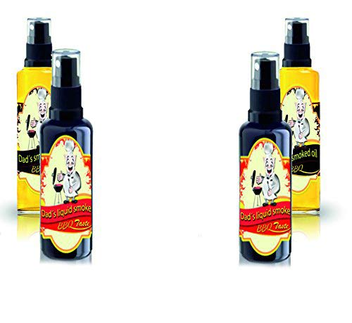 SET Dad´s liquid smoke und Rauchöl "Hickory" & "beech wood - Buche" (ohne Farbstoff) - je 100g - von more-taste von more-taste