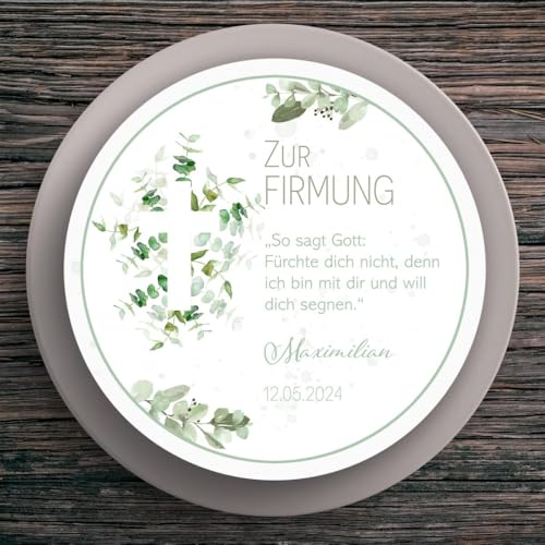 Tortenaufleger Firmung Kreuz #1 Name & Datum (20cm) von muckki.de