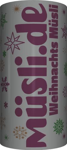 Fruchtige Weihnacht - Weihnachtsmüsli von müsli.de (BIO Müsli 1x580g). Ein tolles Geschenk in der Designerdose - unterschiedliche Weihnachtsdesigns können ausgewählt werden. von müslide