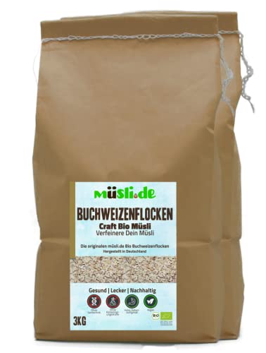 müsli.de BIO Buchweizenflocken 2x3 kg, für eine vegane Ernährung geeignet. Aromatisch nussiger Geschmack. Unterstützt Deine basische Ernährung! müsli.de BIO Buchweizenflocken 2x3 kg, für eine vegane Ernährung geeignet. Aromatisch nussiger Geschmack. Unterstützt Deine basische Ernährung! von müslide