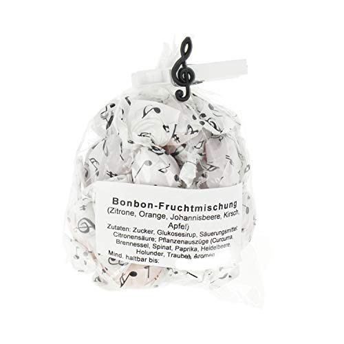 Fruchtbonbons mit Noten - Schönes Geschenk für Musiker (100g-Packung) von mugesh