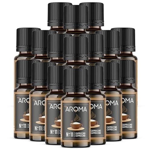 myAROMA flavour drops – Cappuccino 17x10ml, flavour drops zuckerfrei, kalorienfrei & vegan, natürliches Lebensmittelaroma ohne künstliche Farbstoffe für Backen, Essen und Trinken, Nr. 11 von my AROMA