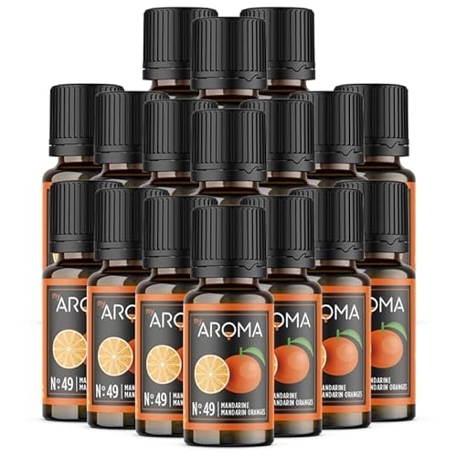 myAROMA flavour drops – Mandarine 17x10ml, flavour drops zuckerfrei, kalorienfrei & vegan, natürliches Lebensmittelaroma ohne künstliche Farbstoffe für Backen, Essen und Trinken, Nr. 49 von my AROMA