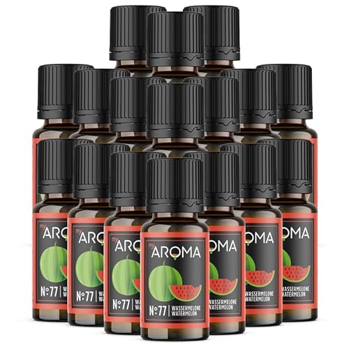 myAROMA flavour drops – Wassermelone 17x10ml, flavour drops zuckerfrei, kalorienfrei & vegan, natürliches Lebensmittelaroma ohne künstliche Farbstoffe für Backen, Essen und Trinken, Nr. 77 von my AROMA