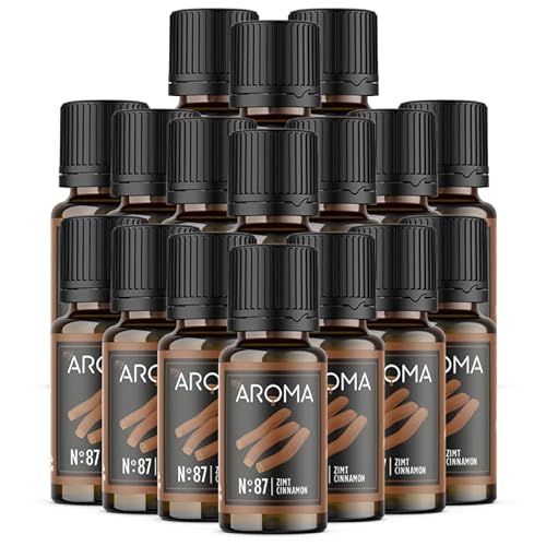 myAROMA flavour drops – Zimt 17x10ml, flavour drops zuckerfrei, kalorienfrei & vegan, natürliches Lebensmittelaroma ohne künstliche Farbstoffe für Backen, Essen und Trinken, Nr. 87 von my AROMA