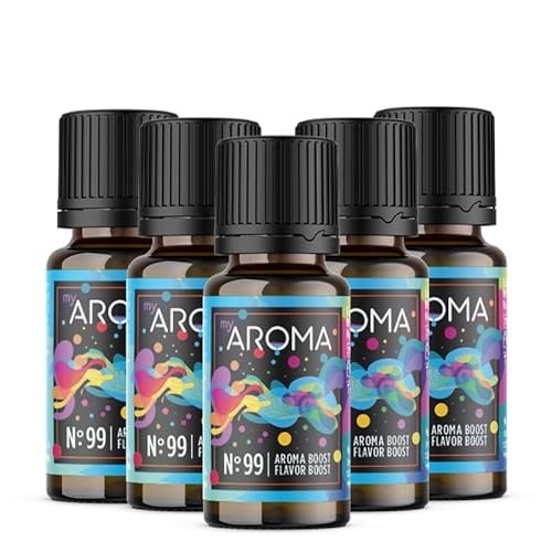 myAROMA flavour drops – Aroma Boost 5x10ml, flavour drops zuckerfrei, kalorienfrei & vegan, natürliches Lebensmittelaroma ohne künstliche Farbstoffe für Backen, Essen und Trinken, Nr. 99 von my AROMA