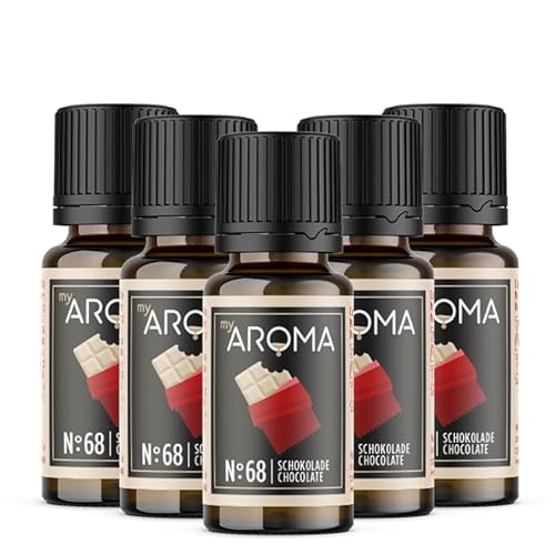 myAROMA flavour drops – Weiße Schokolade 5x10ml, flavour drops zuckerfrei, kalorienfrei & vegan, natürliches Lebensmittelaroma ohne künstliche Farbstoffe für Backen, Essen und Trinken, Nr. 78 von my AROMA