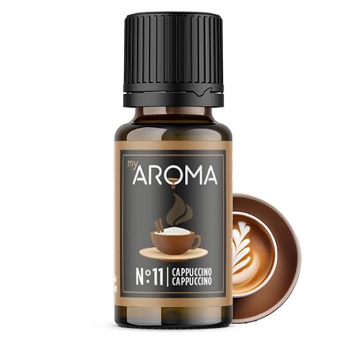 myAROMA | No. 11 (Cappuccino, 10 ml) | Rein natürliches Aroma | Geschmackstropfen für Wasser & Cocktails | Lebensmittelaroma zum Kochen & zum Backen | Kalorienfrei & ohne Zucker oder Süßung von my AROMA