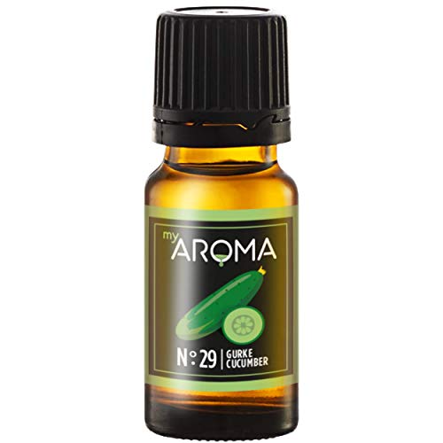 myAROMA | No. 29 (Gurke, 10 ml) | Rein natürliches Aroma | Geschmackstropfen für Wasser & Cocktails | Lebensmittelaroma zum Kochen & zum Backen | Kalorienfrei & ohne Zucker oder Süßung von my AROMA