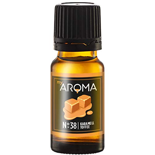 myAROMA | No. 38 (Karamell, 10 ml) | Rein natürliches Aroma | Geschmackstropfen für Wasser & Cocktails | Lebensmittelaroma zum Kochen & zum Backen | Kalorienfrei & ohne Zucker oder Süßung von my AROMA