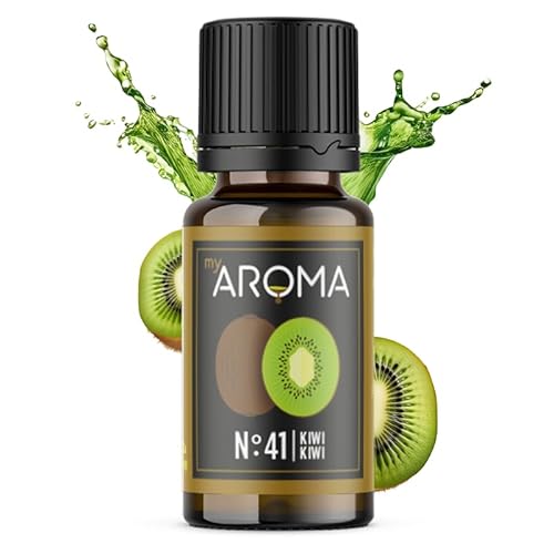 myAROMA flavour drops – Kiwi 10ml, flavour drops zuckerfrei, kalorienfrei & vegan, natürliches Lebensmittelaroma ohne künstliche Farbstoffe für Backen, Essen und Trinken, Nr. 41 von my AROMA