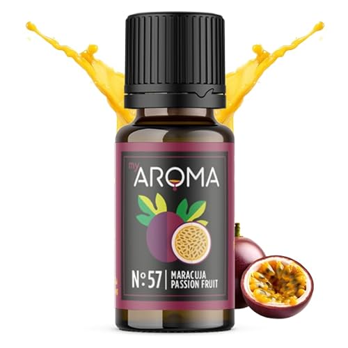 myAROMA flavour drops – Maracuja 10ml, flavour drops zuckerfrei, kalorienfrei & vegan, natürliches Lebensmittelaroma ohne künstliche Farbstoffe für Backen, Essen und Trinken, Nr. 57 von my AROMA