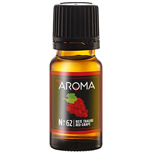 myAROMA | No. 62 (Rote Traube, 10 ml) | Rein natürliches Aroma | Geschmackstropfen für Wasser & Cocktails | Lebensmittelaroma zum Kochen & zum Backen | Kalorienfrei & ohne Zucker oder Süßung von my AROMA