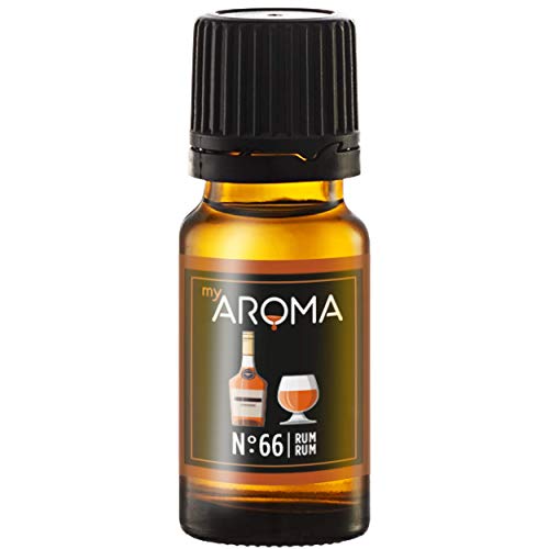 myAROMA | No. 66 (Rum, 10 ml) | Rein natürliches Aroma | Geschmackstropfen für Wasser & Cocktails | Lebensmittelaroma zum Kochen & zum Backen | Kalorienfrei & ohne Zucker oder Süßung von my AROMA