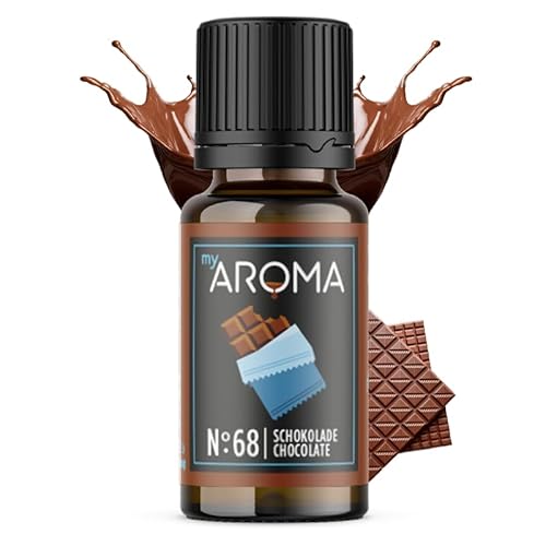 myAROMA flavour drops – Schokolade 10ml, flavour drops zuckerfrei, kalorienfrei & vegan, natürliches Lebensmittelaroma ohne künstliche Farbstoffe für Backen, Essen und Trinken, Nr. 68 von my AROMA