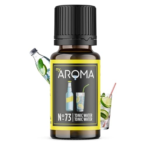 myAROMA | No. 73 (Tonic Water, 10 ml) | Rein natürliches Aroma | Geschmackstropfen für Wasser & Cocktails | Lebensmittelaroma zum Kochen & zum Backen | Kalorienfrei & ohne Zucker oder Süßung von my AROMA