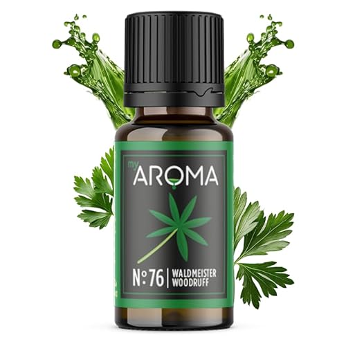 myAROMA | No. 76 (Waldmeister, 10 ml) | Rein natürliches Aroma | Geschmackstropfen für Wasser & Cocktails | Lebensmittelaroma zum Kochen & zum Backen | Kalorienfrei & ohne Zucker oder Süßung von my AROMA