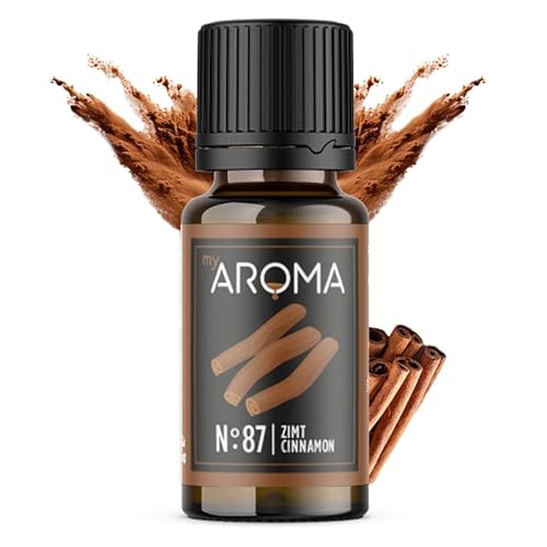 myAROMA flavour drops – Zimt 10ml, flavour drops zuckerfrei, kalorienfrei & vegan, natürliches Lebensmittelaroma ohne künstliche Farbstoffe für Backen, Essen und Trinken, Nr. 87 von my AROMA