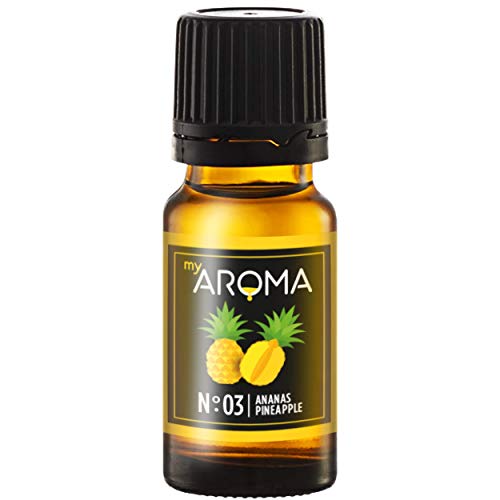 myAROMA | No. 03 (Ananas, 10 ml) | Rein natürliches Aroma | Geschmackstropfen für Wasser & Cocktails | Lebensmittelaroma zum Kochen & zum Backen | Kalorienfrei & ohne Zucker oder Süßung von my AROMA