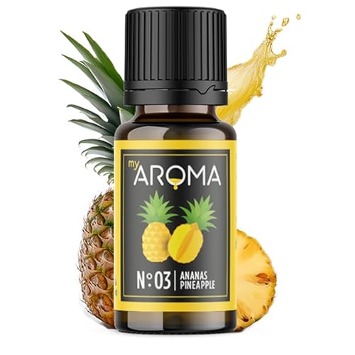 myAROMA | No. 03 (Ananas, 10 ml) | Rein natürliches Aroma | Geschmackstropfen für Wasser & Cocktails | Lebensmittelaroma zum Kochen & zum Backen | Kalorienfrei & ohne Zucker oder Süßung von my AROMA