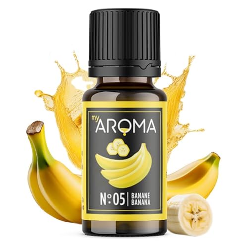 myAROMA | No. 05 (Banane, 10 ml) | Rein natürliches Aroma | Geschmackstropfen für Wasser & Cocktails | Lebensmittelaroma zum Kochen & zum Backen | Kalorienfrei & ohne Zucker oder Süßung von my AROMA