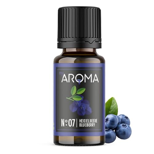 myAROMA | No. 07 (Heidelbeere, 10 ml) | Rein natürliches Aroma | Geschmackstropfen für Wasser & Cocktails | Lebensmittelaroma zum Kochen & zum Backen | Kalorienfrei & ohne Zucker oder Süßung von my AROMA