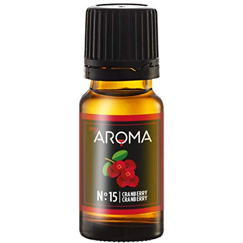 myAROMA | No. 15 (Cranberry, 10 ml) | Rein natürliches Aroma | Geschmackstropfen für Wasser & Cocktails | Lebensmittelaroma zum Kochen & zum Backen | Kalorienfrei & ohne Zucker oder Süßung von my AROMA