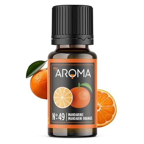 myAROMA | No. 49 (Mandarine, 10 ml) | Rein natürliches Aroma | Geschmackstropfen für Wasser & Cocktails | Lebensmittelaroma zum Kochen & zum Backen | Kalorienfrei & ohne Zucker oder Süßung von my AROMA