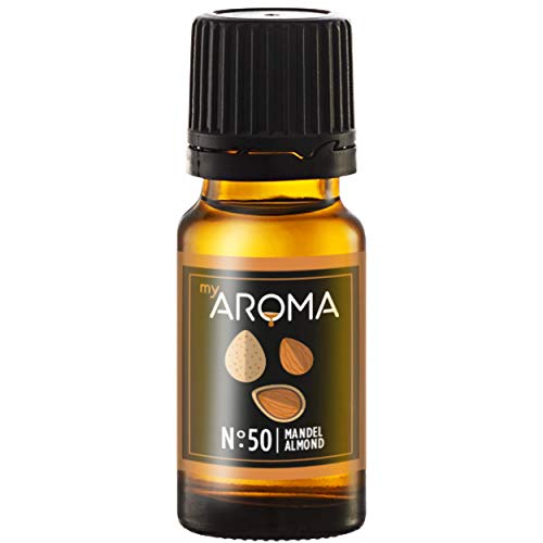 myAROMA | No. 50 (Mandel, 10 ml) | Rein natürliches Aroma | Geschmackstropfen für Wasser & Cocktails | Lebensmittelaroma zum Kochen & zum Backen | Kalorienfrei & ohne Zucker oder Süßung von my AROMA