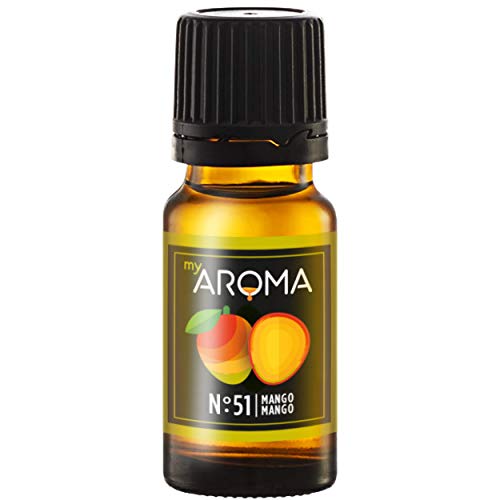 myAROMA | No. 51 (Mango, 10 ml) | Rein natürliches Aroma | Geschmackstropfen für Wasser & Cocktails | Lebensmittelaroma zum Kochen & zum Backen | Kalorienfrei & ohne Zucker oder Süßung von my AROMA