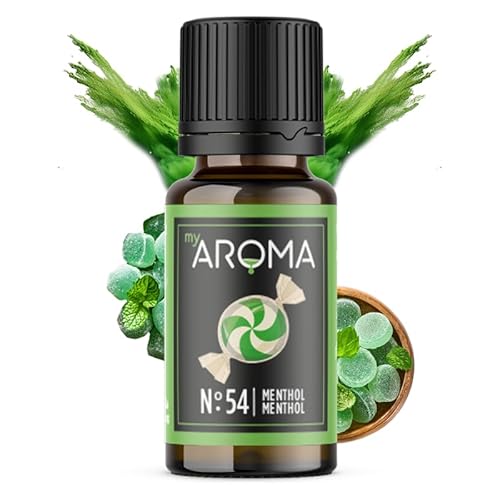 myAROMA flavour drops – Menthol 10ml, flavour drops zuckerfrei, kalorienfrei & vegan, natürliches Lebensmittelaroma ohne künstliche Farbstoffe für Backen, Essen und Trinken, Nr. 54 von my AROMA