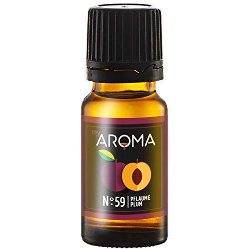 myAROMA | No. 59 (Pflaume, 10 ml) | Rein natürliches Aroma | Geschmackstropfen für Wasser & Cocktails | Lebensmittelaroma zum Kochen & zum Backen | Kalorienfrei & ohne Zucker oder Süßung von my AROMA