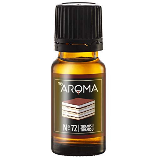myAROMA | No. 72 (Tiramisu, 10 ml) | Rein natürliches Aroma | Geschmackstropfen für Wasser & Cocktails | Lebensmittelaroma zum Kochen & zum Backen | Kalorienfrei & ohne Zucker oder Süßung von my AROMA