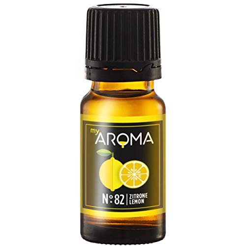 myAROMA | No. 82 (Zitrone, 10 ml) | Rein natürliches Aroma | Geschmackstropfen für Wasser & Cocktails | Lebensmittelaroma zum Kochen & zum Backen | Kalorienfrei & ohne Zucker oder Süßung von my AROMA