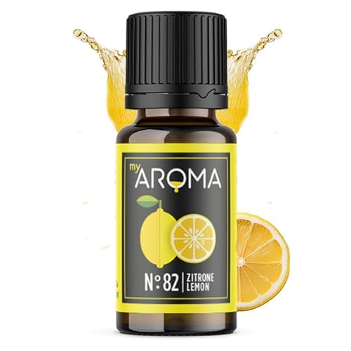 myAROMA flavour drops – Zitrone 10ml, flavour drops zuckerfrei, kalorienfrei & vegan, natürliches Lebensmittelaroma ohne künstliche Farbstoffe für Backen, Essen und Trinken, Nr. 82 von my AROMA