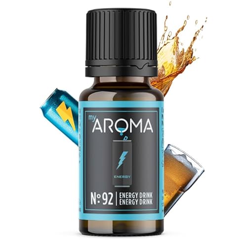 myAROMA | No. 92 (Energy Drink, 10 ml) | Rein natürliches Aroma | Geschmackstropfen für Wasser & Cocktails | Lebensmittelaroma zum Kochen & zum Backen | Kalorienfrei & ohne Zucker oder Süßung von my AROMA