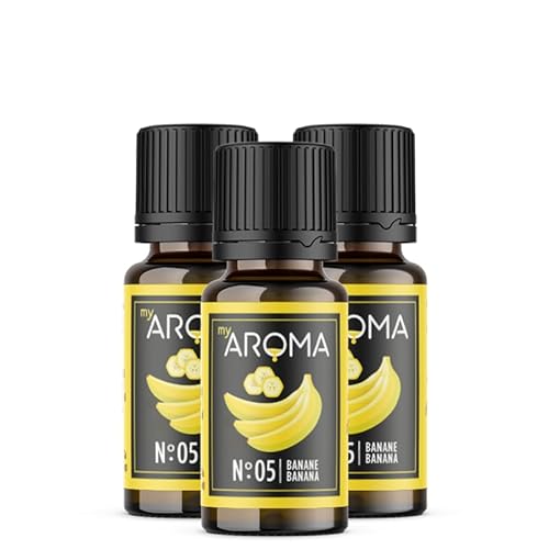 myAROMA flavour drops – Banane 3x10ml, flavour drops zuckerfrei, kalorienfrei & vegan, natürliches Lebensmittelaroma ohne künstliche Farbstoffe für Backen, Essen und Trinken, Nr. 05 myAROMA flavour drops – Banane 3x10ml, flavour drops zuckerfrei, kalorienfrei & vegan, natürliches Lebensmittelaroma ohne künstliche Farbstoffe für Backen, Essen und Trinken, Nr. 05 von my AROMA
