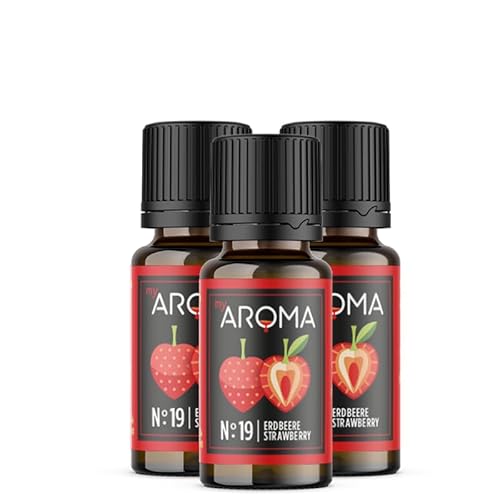 myAROMA flavour drops – Erdbeere 3x10ml, flavour drops zuckerfrei, kalorienfrei & vegan, natürliches Lebensmittelaroma ohne künstliche Farbstoffe für Backen, Essen und Trinken, Nr. 19 myAROMA flavour drops – Erdbeere 3x10ml, flavour drops zuckerfrei, kalorienfrei & vegan, natürliches Lebensmittelaroma ohne künstliche Farbstoffe für Backen, Essen und Trinken, Nr. 19 von my AROMA