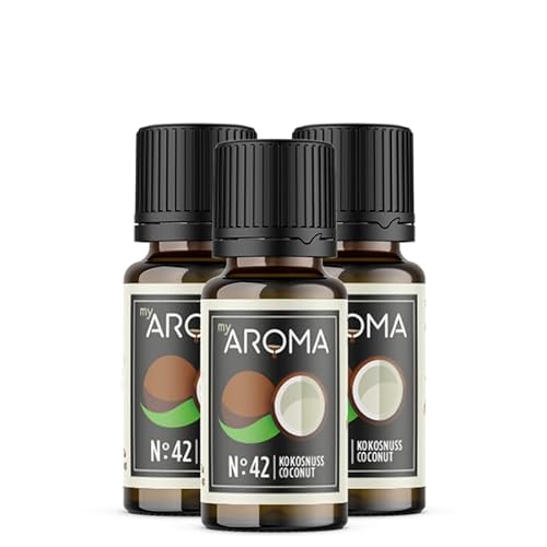 myAROMA flavour drops – Kokosnuss 3x10ml, flavour drops zuckerfrei, kalorienfrei & vegan, natürliches Lebensmittelaroma ohne künstliche Farbstoffe für Backen, Essen und Trinken, Nr. 42 myAROMA flavour drops – Kokosnuss 3x10ml, flavour drops zuckerfrei, kalorienfrei & vegan, natürliches Lebensmittelaroma ohne künstliche Farbstoffe für Backen, Essen und Trinken, Nr. 42 von my AROMA