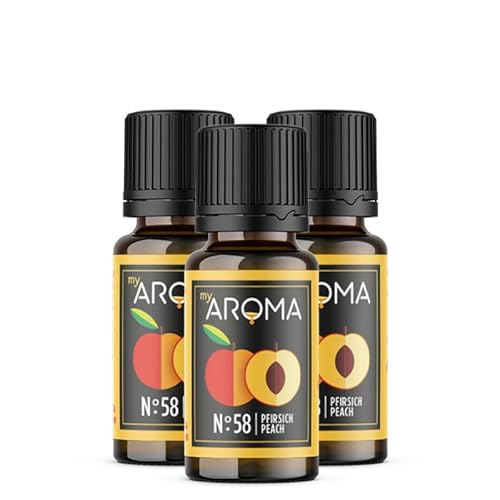 myAROMA flavour drops – Pfirsich 3x10ml, flavour drops zuckerfrei, kalorienfrei & vegan, natürliches Lebensmittelaroma ohne künstliche Farbstoffe für Backen, Essen und Trinken, Nr. 58 myAROMA flavour drops – Pfirsich 3x10ml, flavour drops zuckerfrei, kalorienfrei & vegan, natürliches Lebensmittelaroma ohne künstliche Farbstoffe für Backen, Essen und Trinken, Nr. 58 von my AROMA