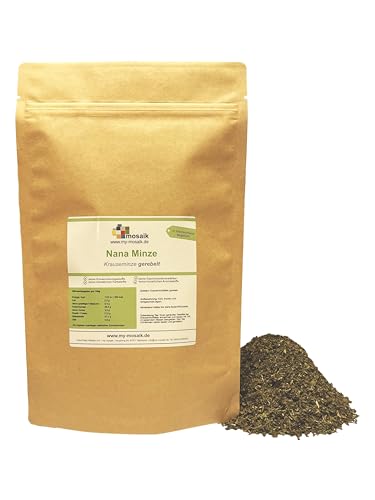 Nana Minze Tee 250g, Krauseminze, geschnitten, schonend getrocknet & naturbelassen - marokkanische Minze von my-mosaik (250g) von my-mosaik